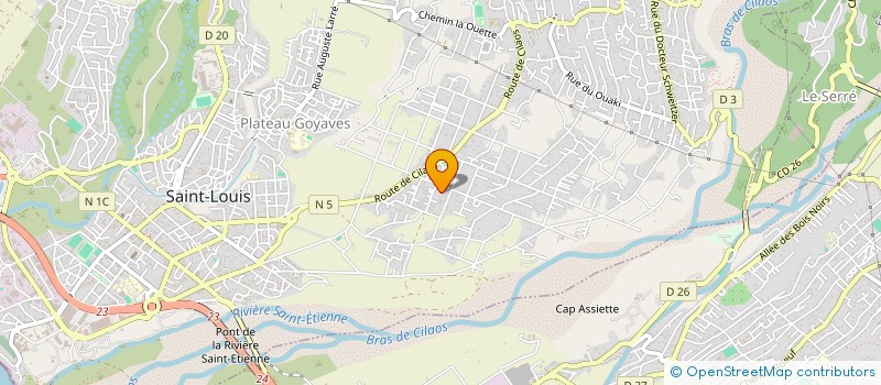 localisation de l'entreprise MADAME BENEDICTE EUVERTE  SAINT-LOUIS