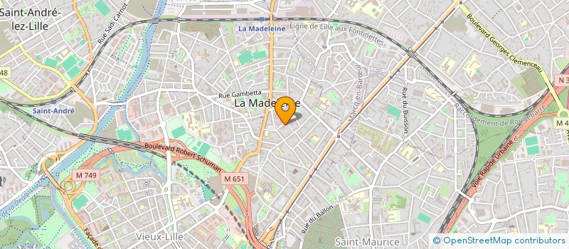 localisation de l'entreprise MADAME BENEDICTE FICHTEN à LA MADELEINE