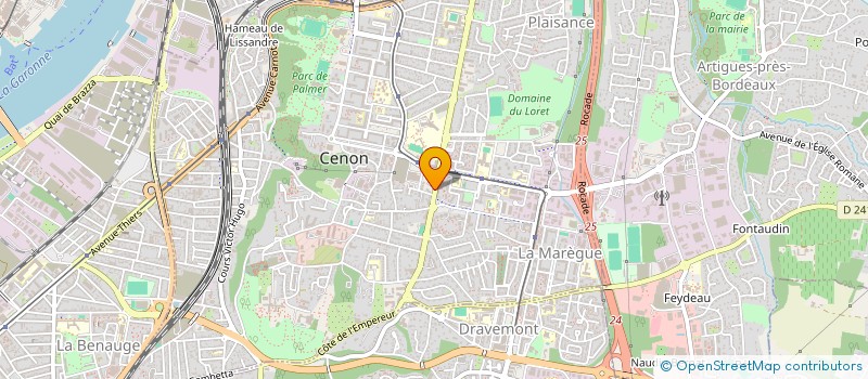 localisation de l'entreprise MADAME BENEDICTE FRUQUIERE  CENON