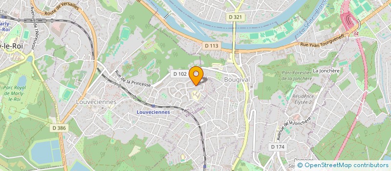 localisation de l'entreprise MADAME BENEDICTE GRANGE à LOUVECIENNES
