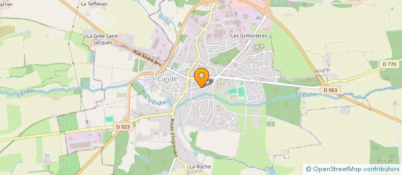localisation de l'entreprise MADAME BENEDICTE HIROT à CANDE