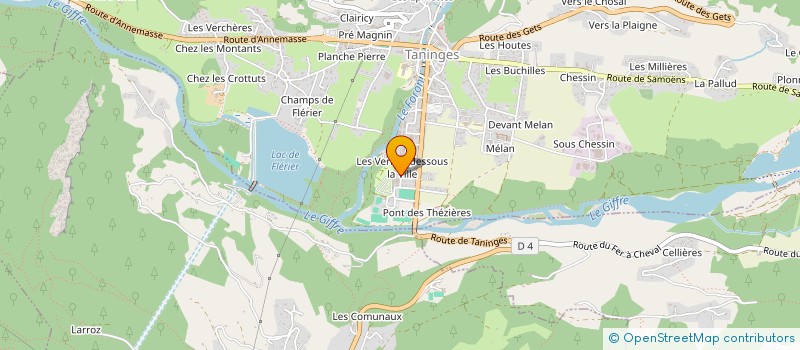 localisation de l'entreprise MADAME BENEDICTE HOET à TANINGES