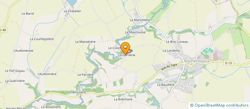 localisation de l'entreprise MADAME BENEDICTE HUVELIN  ROCHETREJOUX