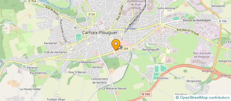 localisation de l'entreprise MADAME BENEDICTE KAUFFER  CARHAIX-PLOUGUER