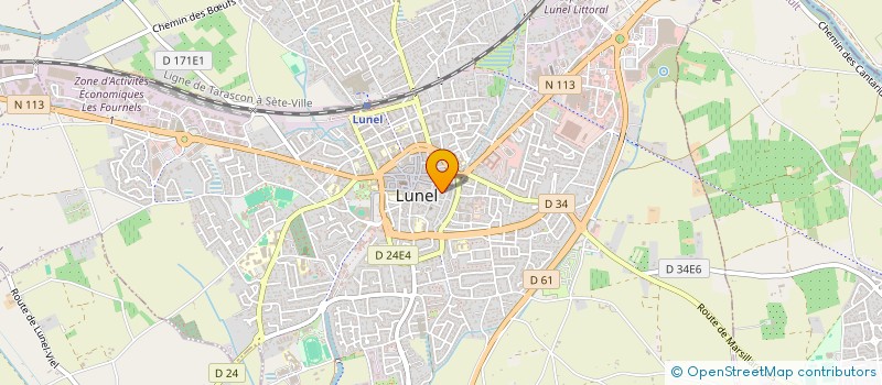 localisation de l'entreprise MADAME BENEDICTE LELIEVRE  LUNEL