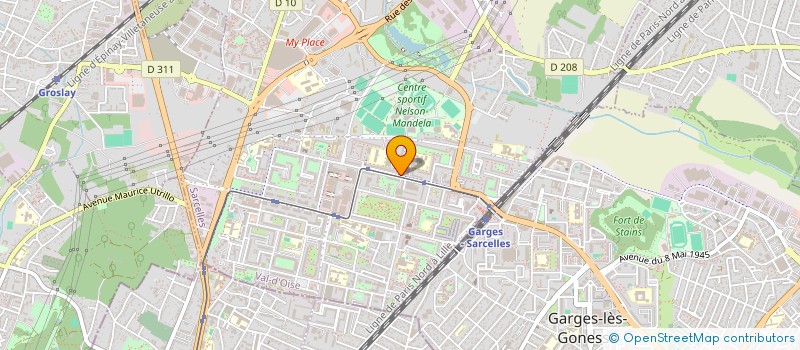 localisation de l'entreprise MADAME BENEDICTE MAMENGI MAKU  SARCELLES