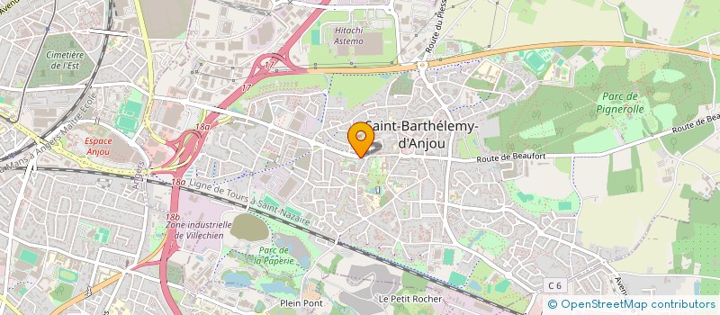 localisation de l'entreprise MADAME BENEDICTE MASSON à SAINT-BARTHELEMY-D'ANJOU