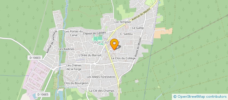 localisation de l'entreprise MADAME BENEDICTE MAUGY  LEGE-CAP-FERRET