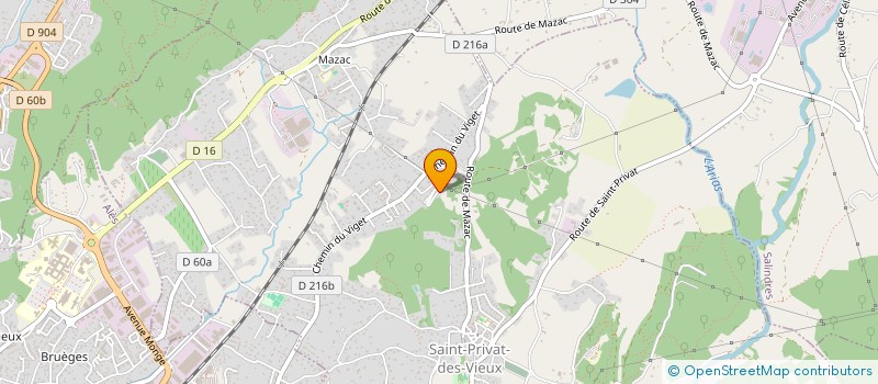 localisation de l'entreprise MADAME BENEDICTE MULLER à SAINT-PRIVAT-DES-VIEUX