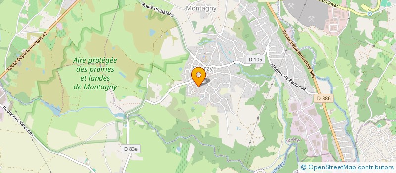 localisation de l'entreprise MADAME BENEDICTE OLAGNE  MONTAGNY