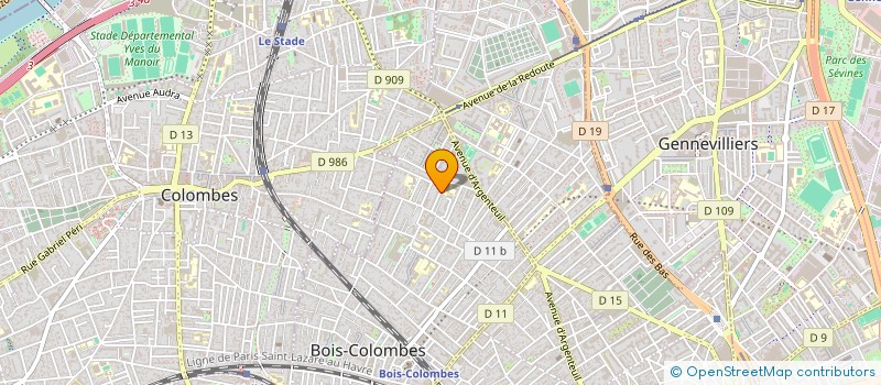 localisation de l'entreprise MADAME BENEDICTE POINCON DE LA BLANCHARDIERE JAN DE LA HAMELINAYE à BOIS-COLOMBES