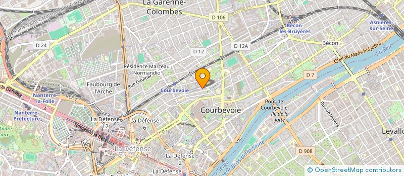 localisation de l'entreprise MADAME BENEDICTE POITRE à COURBEVOIE