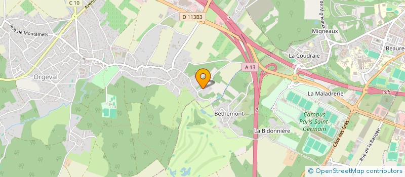 localisation de l'entreprise MADAME BENEDICTE SICHER à ORGEVAL