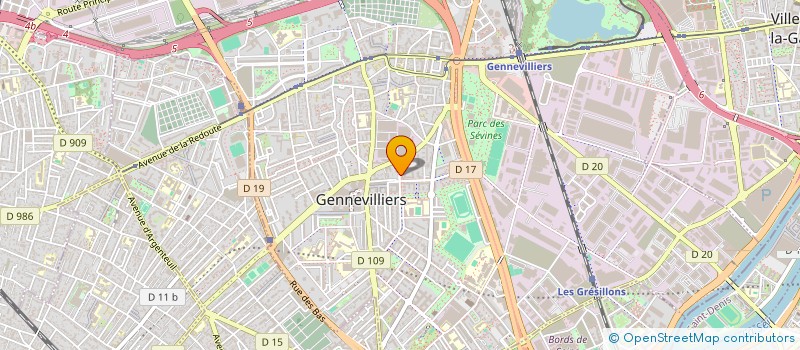 localisation de l'entreprise MADAME BENEDICTE SOBAC à GENNEVILLIERS