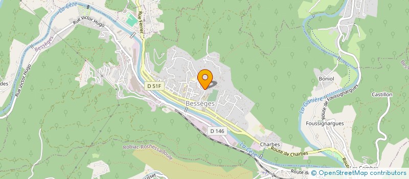 localisation de l'entreprise MADAME BENEDICTE TOUPRY  BESSEGES