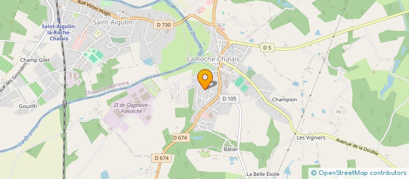 localisation de l'entreprise MADAME BENILDE HUGON DE MASGONTIER  LA ROCHE-CHALAIS