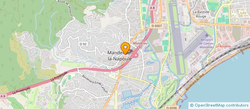 localisation de l'entreprise MADAME BERANGER DEGRAEVE à MANDELIEU-LA-NAPOULE