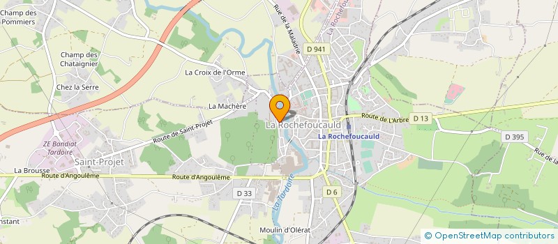 localisation de l'entreprise MADAME BERANGERE BALTHAZARD  LA ROCHEFOUCAULD-EN-ANGOUMOIS