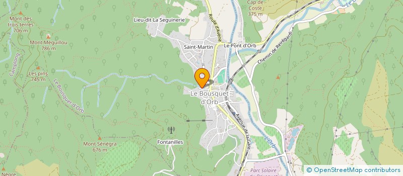 localisation de l'entreprise MADAME BERANGERE CROIZET  LE BOUSQUET-D'ORB