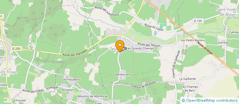 localisation de l'entreprise MADAME BERANGERE DESPREZ  TEUILLAC