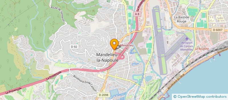localisation de l'entreprise MADAME BERENDINA DE KIEWIT à MANDELIEU-LA-NAPOULE