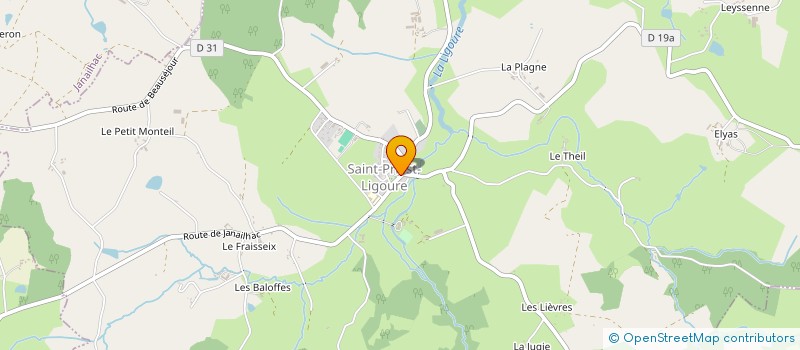localisation de l'entreprise MADAME BERENGERE DAVELOOSE à SAINT-PRIEST-LIGOURE