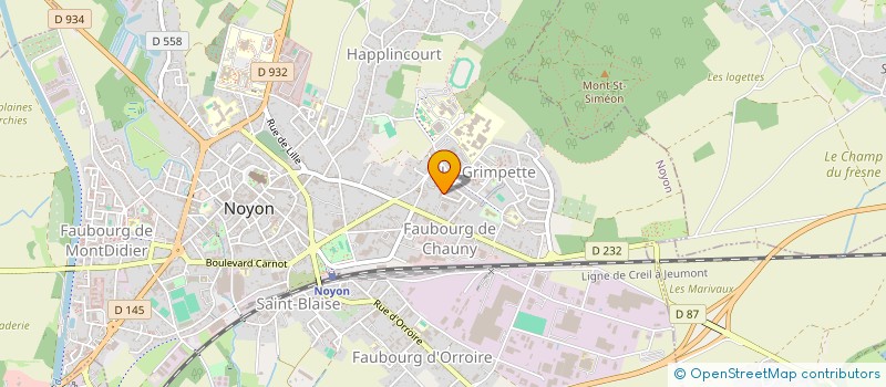 localisation de l'entreprise MADAME BERENGERE DEBONNE à NOYON