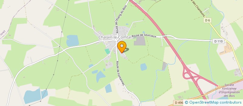 localisation de l'entreprise MADAME BERENGERE DELORME  CHALAIN-LE-COMTAL