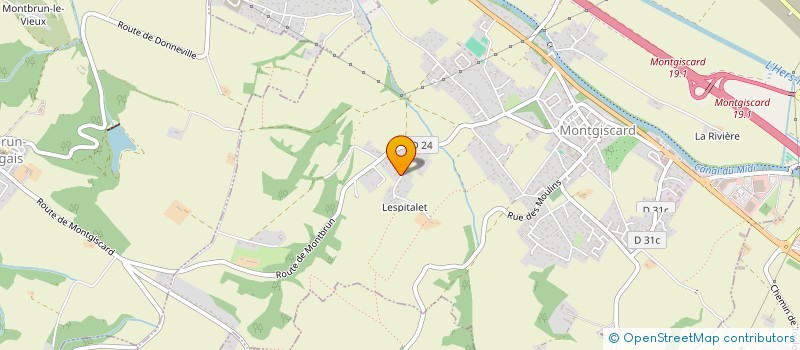 localisation de l'entreprise MADAME BERENGERE HURIEZ  MONTGISCARD