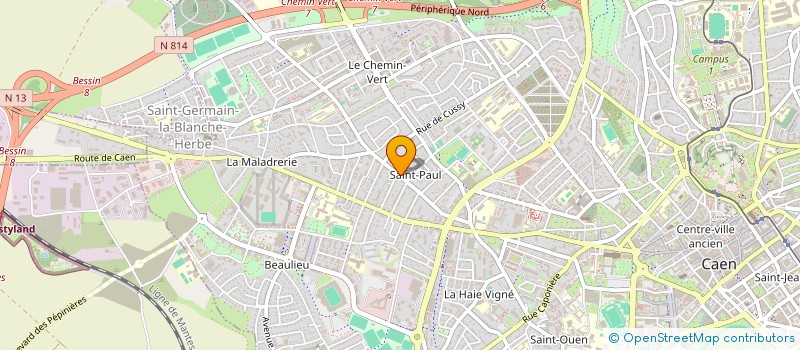 localisation de l'entreprise MADAME BERENGERE LE CARON DE CHOCQUEUSE à CAEN