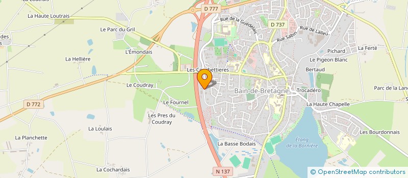 localisation de l'entreprise MADAME BERENGERE LORNE  BAIN-DE-BRETAGNE