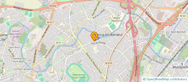 localisation de l'entreprise MADAME BERENGERE MANGEAS à MARCQ-EN-BARŒUL