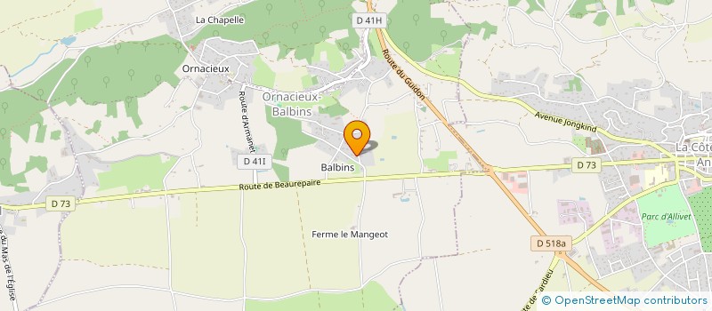 localisation de l'entreprise MADAME BERENGERE PANNI  ORNACIEUX-BALBINS