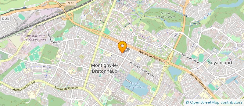 localisation de l'entreprise MADAME BERENGERE REES  MONTIGNY-LE-BRETONNEUX