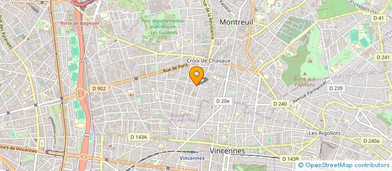 localisation de l'entreprise MADAME BERENGERE VALLET à MONTREUIL