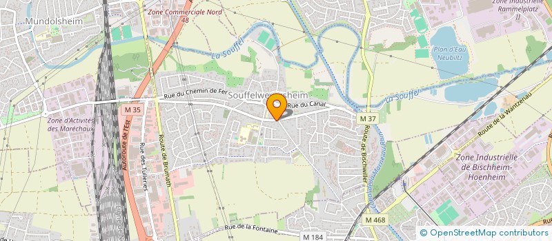 localisation de l'entreprise MADAME BERENICE BELGRAND  SOUFFELWEYERSHEIM