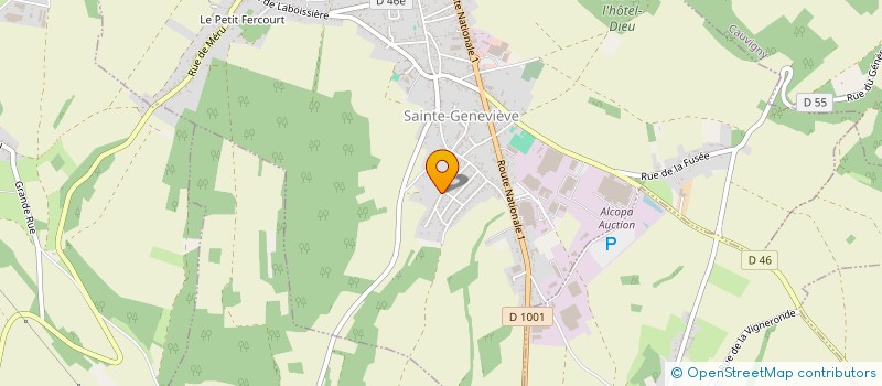 localisation de l'entreprise MADAME BERENICE BRIMEUX  SAINTE-GENEVIEVE