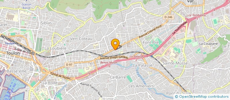 localisation de l'entreprise MADAME BERENICE GAUTIER  TOULON