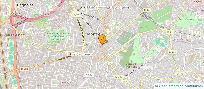 localisation de l'entreprise MADAME BERENICE MAIRAND  MONTREUIL