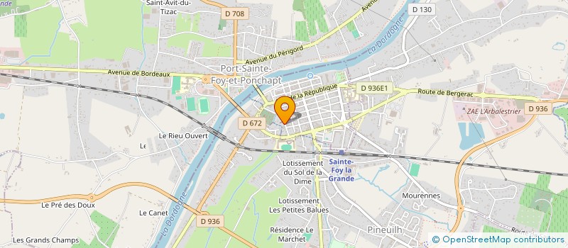 localisation de l'entreprise MADAME BERENICE MULLER  SAINTE-FOY-LA-GRANDE