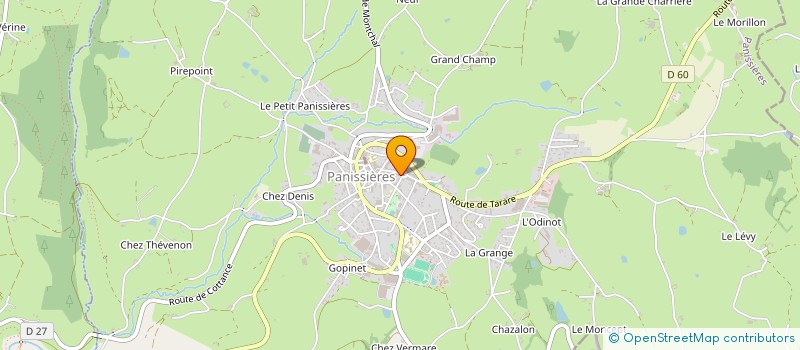 localisation de l'entreprise MADAME BERENICE PONTONNIER  PANISSIERES