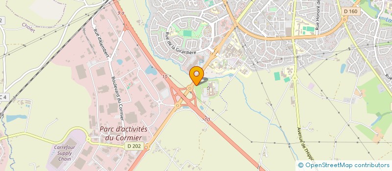 localisation de l'entreprise MADAME BERNADETTE AUGER  SAINT-LEGER-SOUS-CHOLET