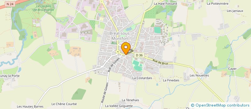 localisation de l'entreprise MADAME BERNADETTE BABONNEAU  BREAL-SOUS-MONTFORT