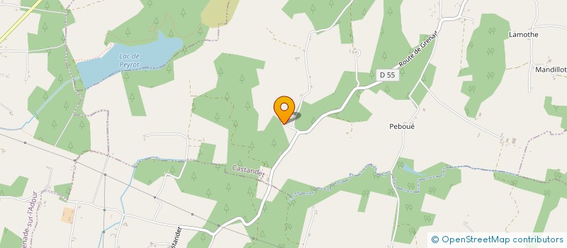 localisation de l'entreprise MADAME BERNADETTE BARRERE  CASTANDET