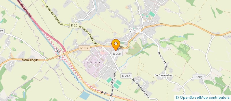 localisation de l'entreprise MADAME BERNADETTE BELLIARD  VERFEIL