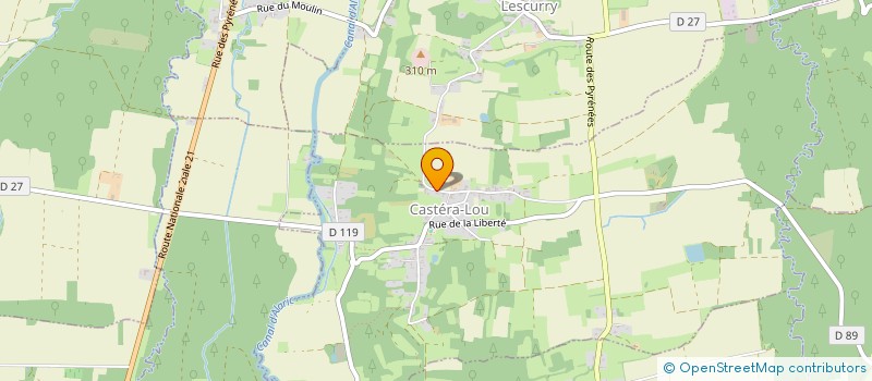 localisation de l'entreprise MADAME BERNADETTE BETBEZE  CASTERA-LOU