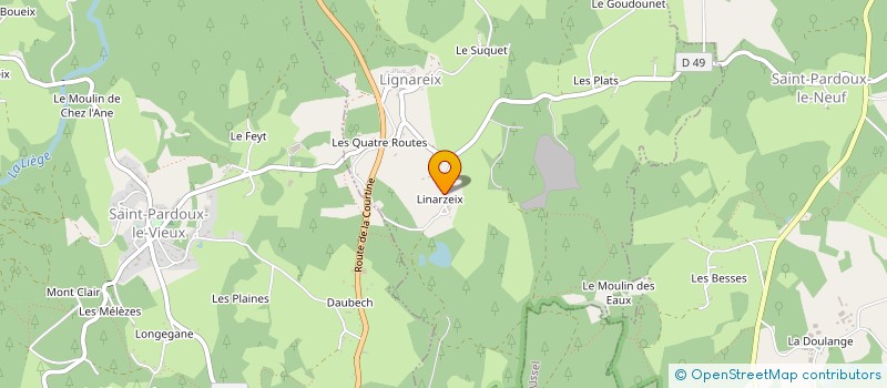 localisation de l'entreprise MADAME BERNADETTE BONNET à LIGNAREIX