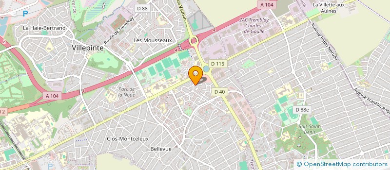localisation de l'entreprise MADAME BERNADETTE BONVIN à VILLEPINTE