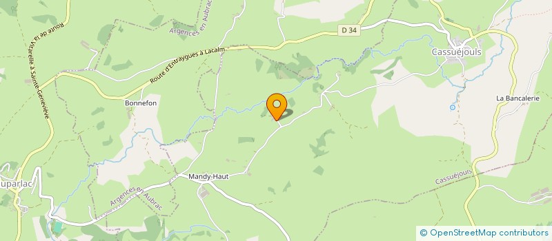 localisation de l'entreprise MADAME BERNADETTE CALMELS  CASSUEJOULS