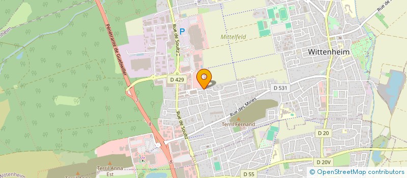 localisation de l'entreprise MADAME BERNADETTE CANO  WITTENHEIM